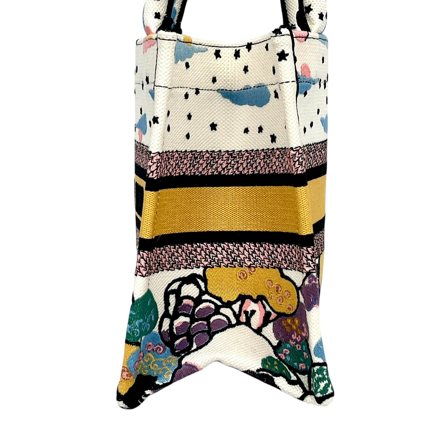 Dior Book Small Tote Bag - White x Multicolor 