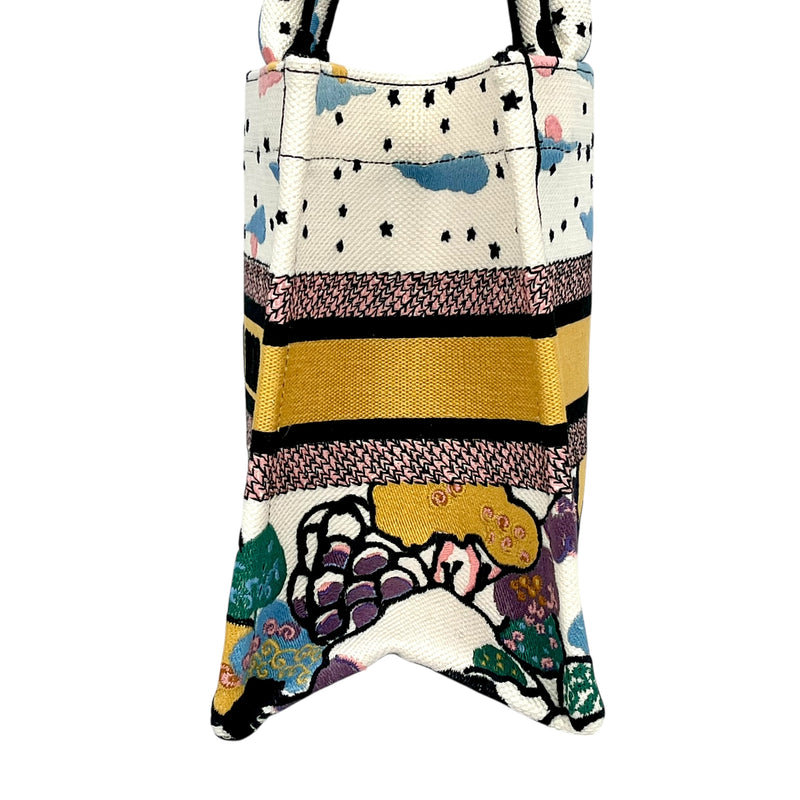 Dior Book Small Tote Bag - White x Multicolor 