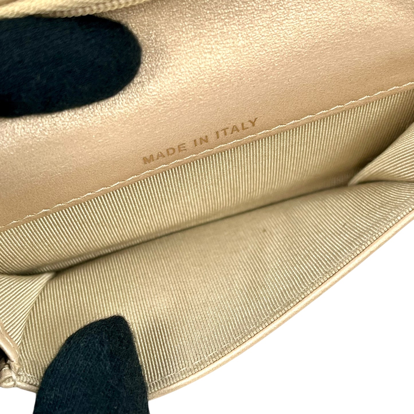 CHANEL Matelasse Metallic Bifold Compact Wallet - Gold 