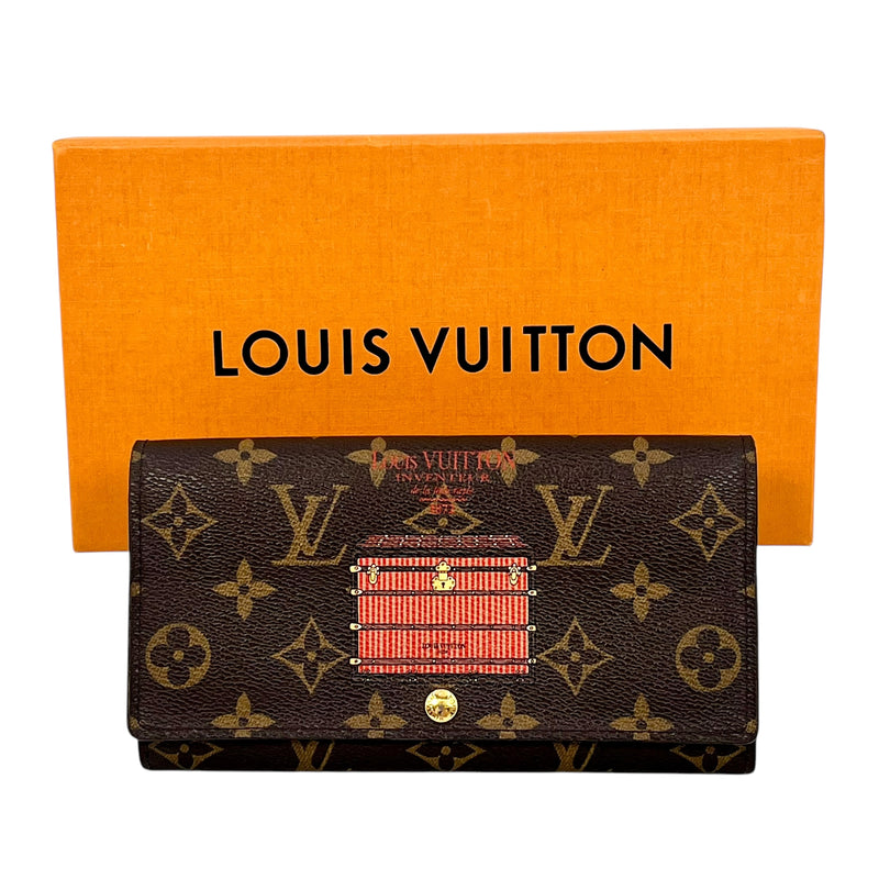 Louis Vuitton Monogram Portefeuille Sarah Canvas Long Wallet - Brown 