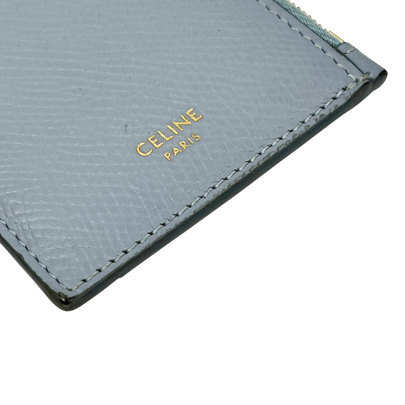 CELINE Zippered Card Case Compact Wallet - Blue 