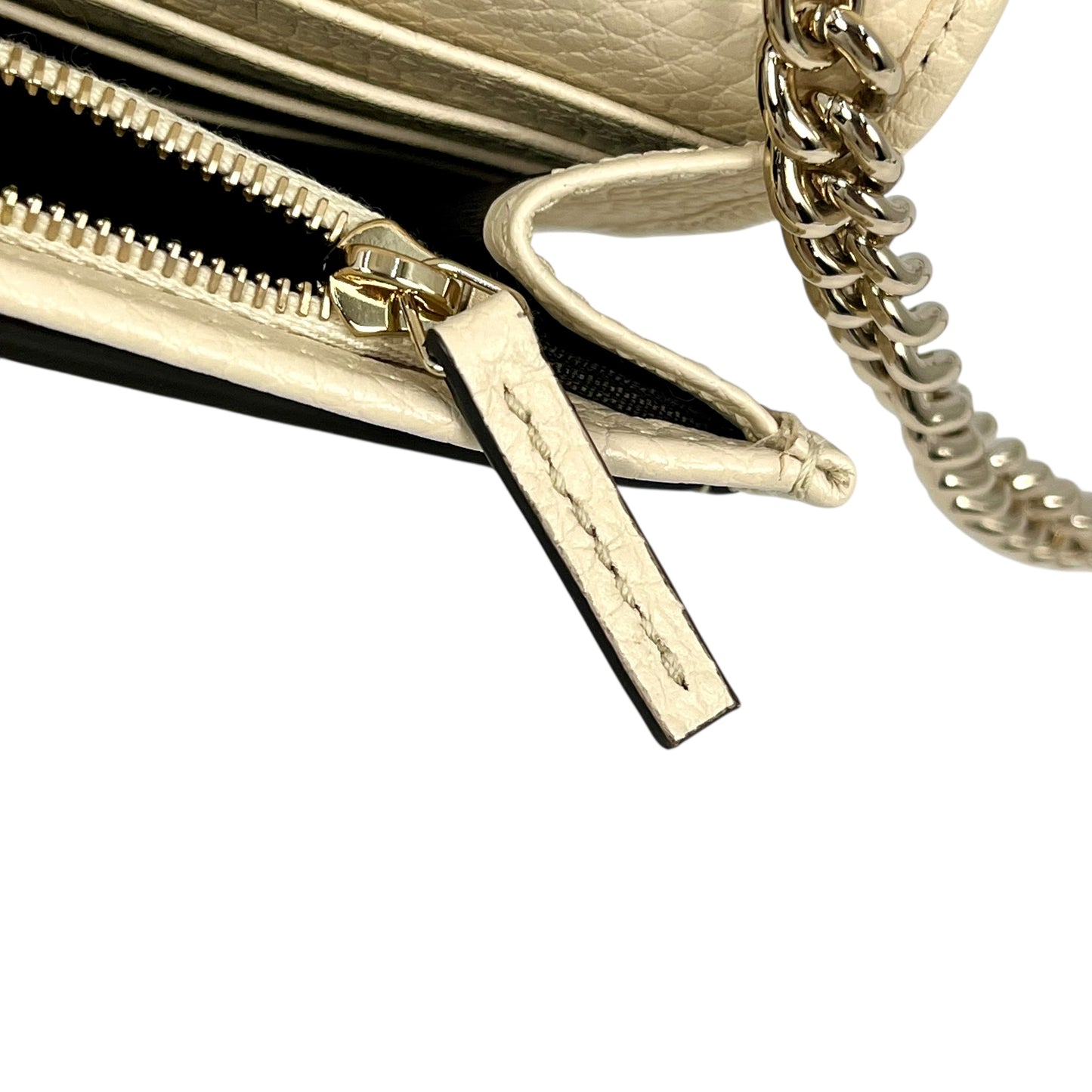 GUCCI Soho Chain Wallet - Cream 