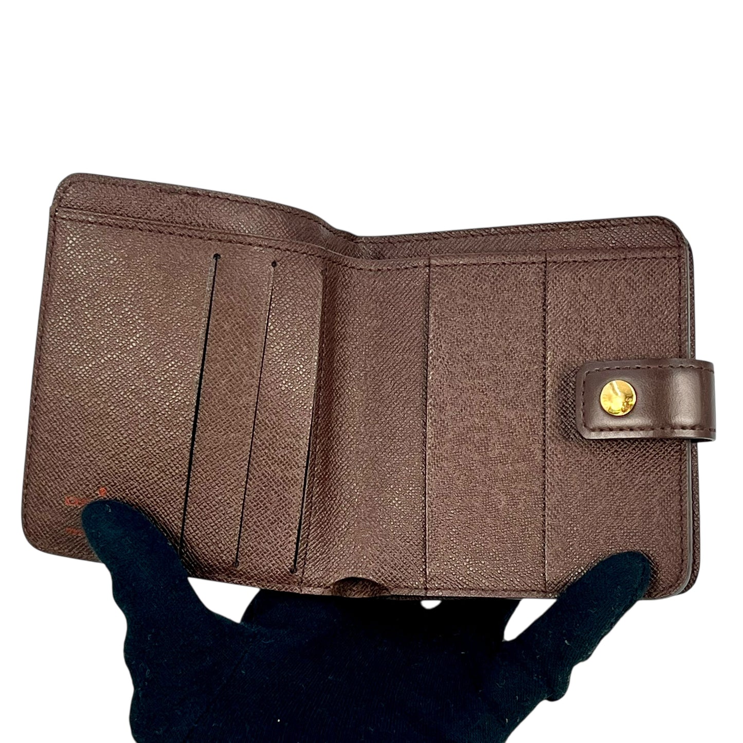 Louis Vuitton Damier Zip Bifold Compact Wallet - Brown 