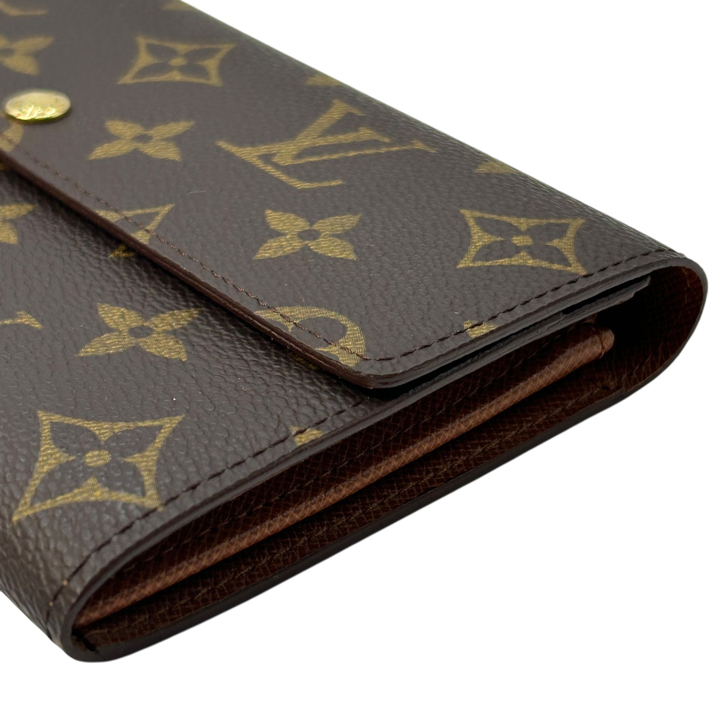 Louis Vuitton モノグラム キャンバス ポルトモネ クレディ 長財布 - ブラウン