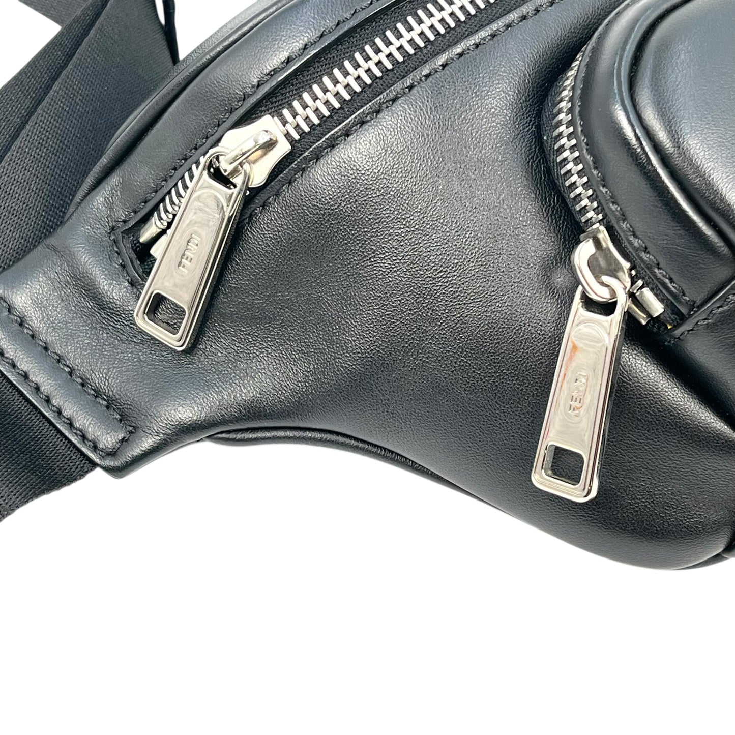 FENDI Monster Leather Body Bag - Black and Yellow 