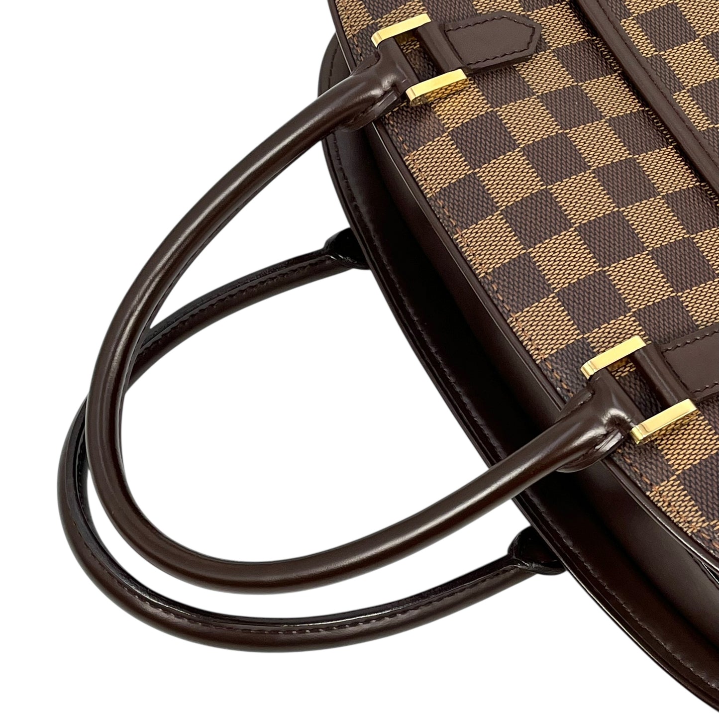 Louis Vuitton Damier Ebene Saria Horizontal Handbag - Dark Brown 