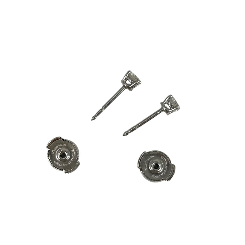 Tiffany &amp; Co Solitaire Diamond Earrings Jewelry - Pt950 