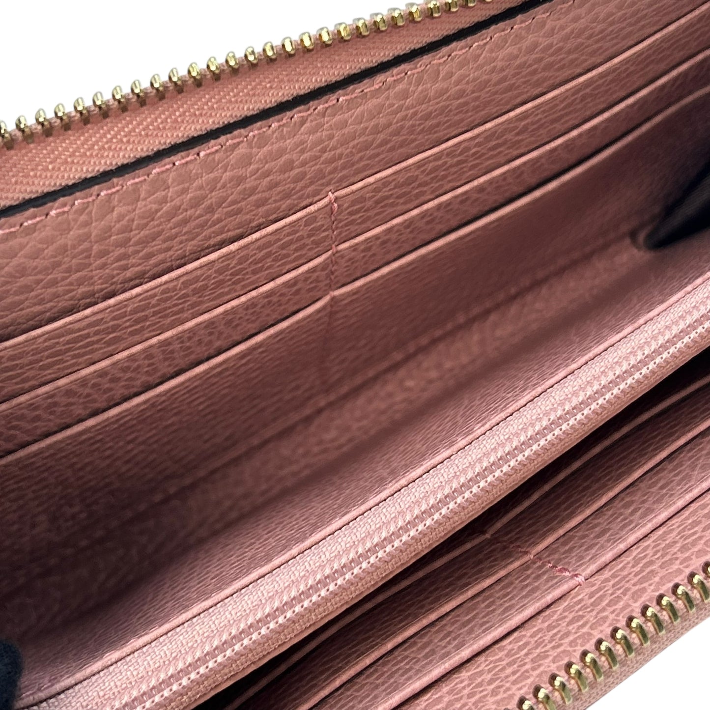 GUCCI GG Canvas Zip Around Long Wallet - Beige 