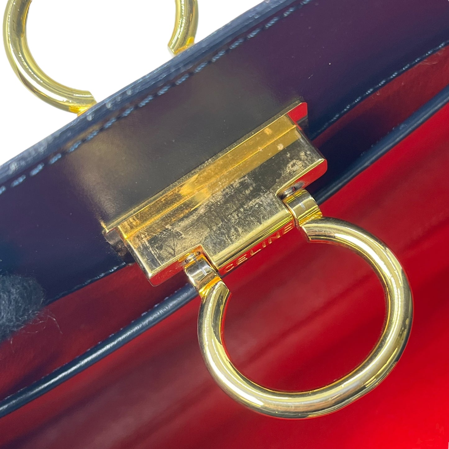 CELINE Double Face Handbag - Navy 