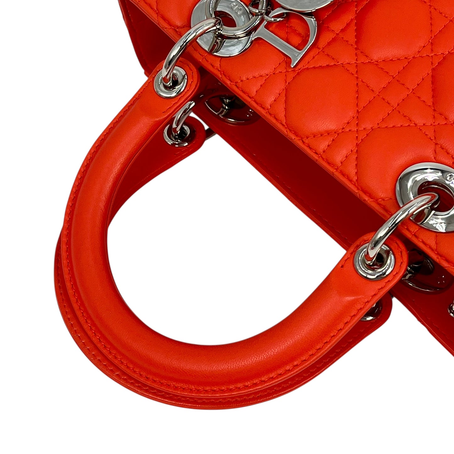 Dior Lady Dior Handbag Shoulder Bag - Orange 