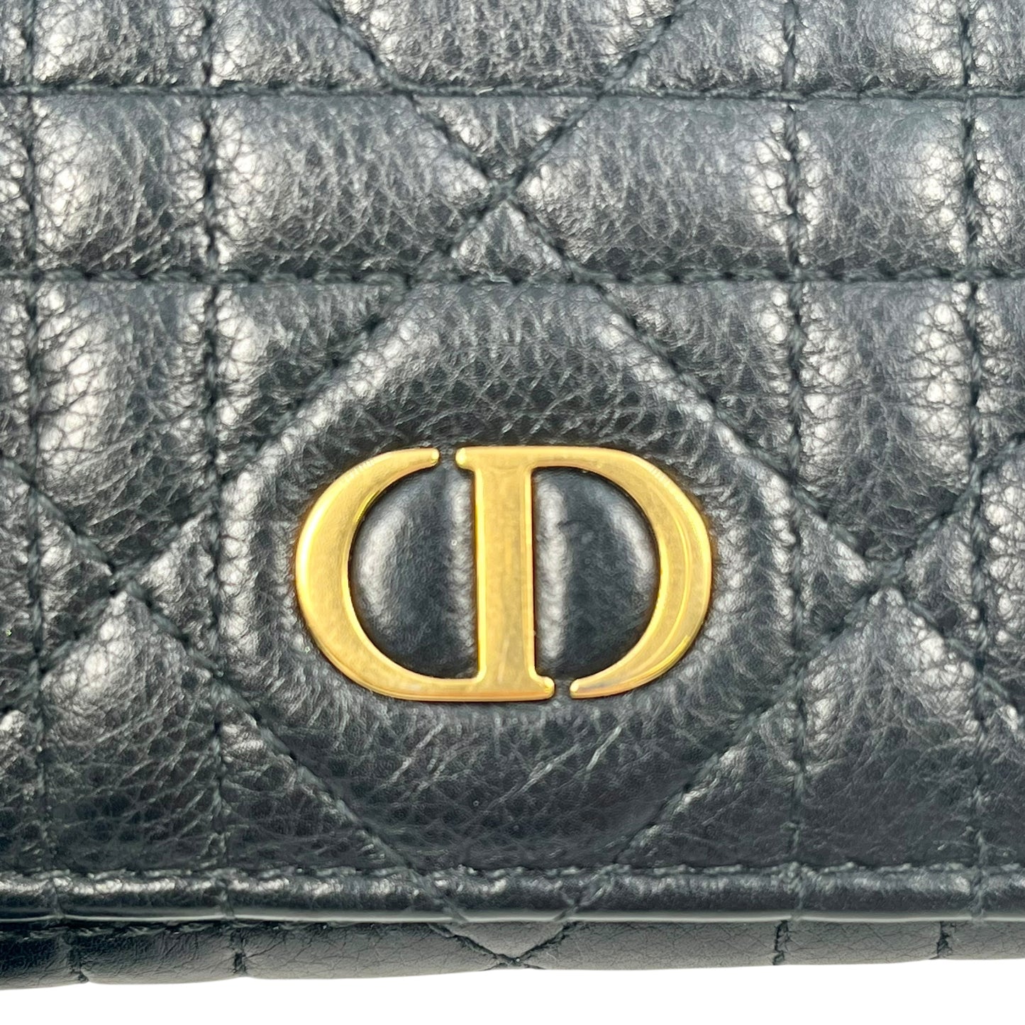 Dior Caro XS Bifold Compact Wallet - Black