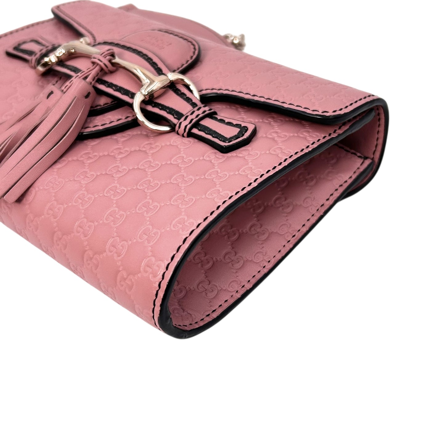 GUCCI Emily Mini Chain Shoulder Bag - Pink 