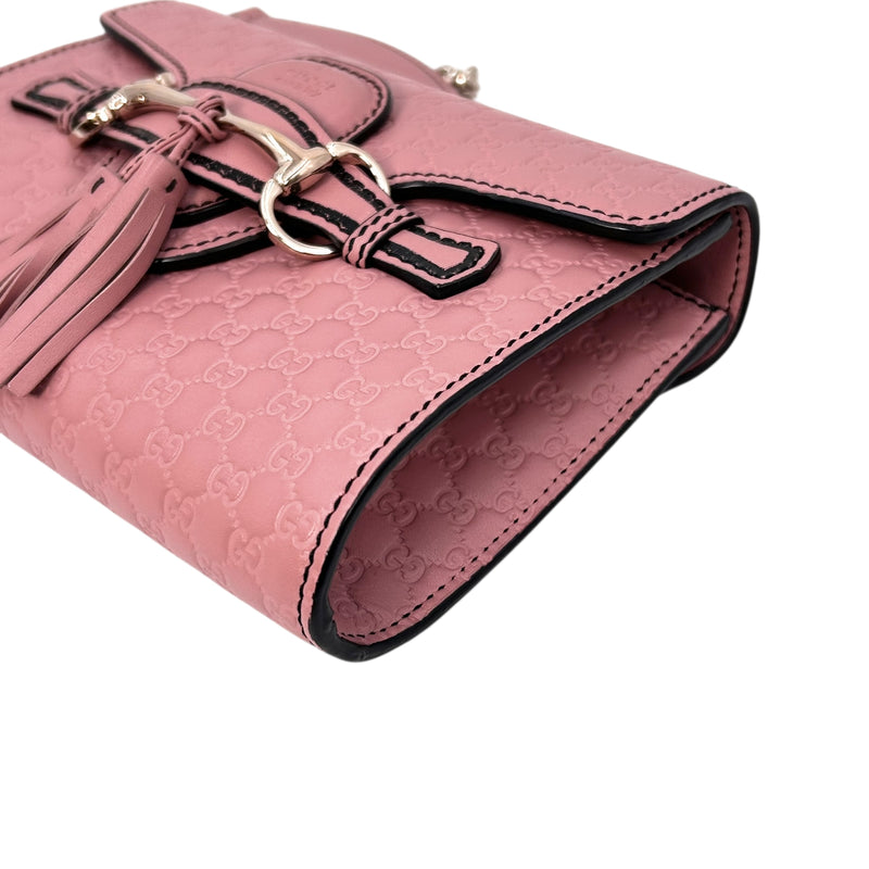 GUCCI Emily Mini Chain Shoulder Bag - Pink 