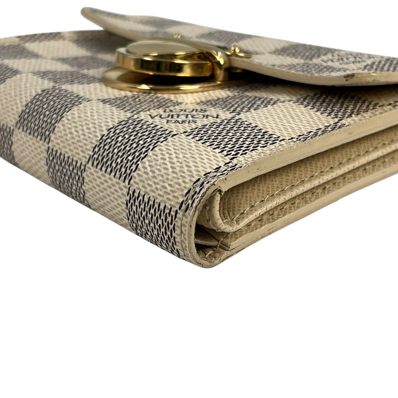 Louis Vuitton Damier Azur Portefeuille Koala Compact Wallet - White 