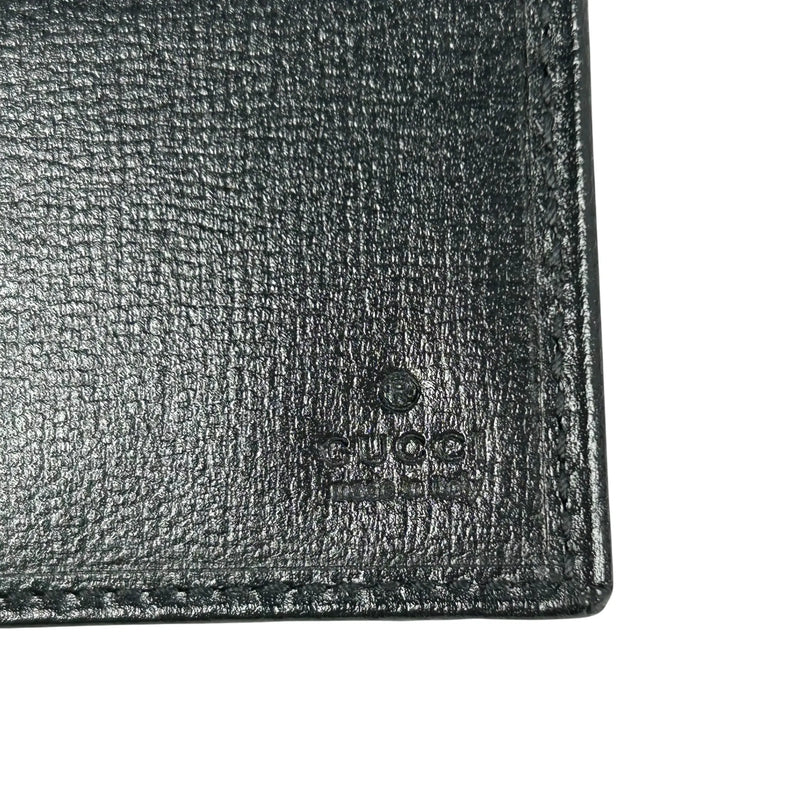 GUCCI Interlocking G GG Supreme Money Clip Compact Wallet - Black 