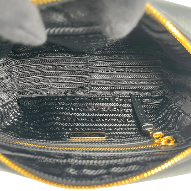 PRADA Saffiano Leather Shoulder Bag - Black 