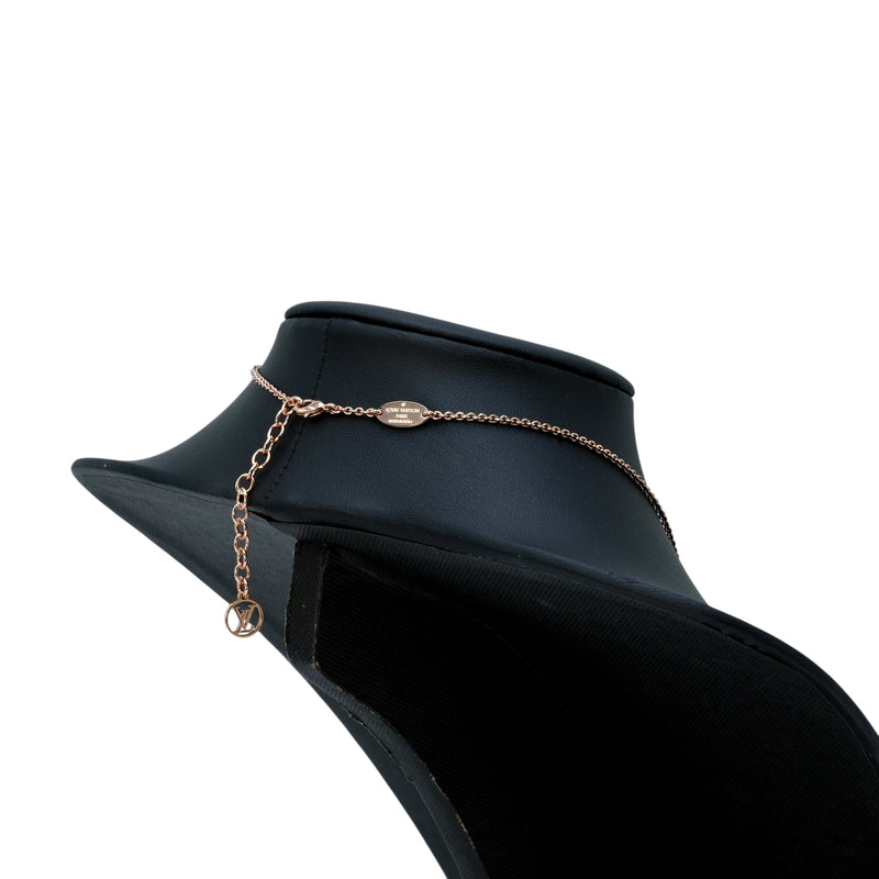 Louis Vuitton Essential V Necklace - GP - Rose Gold - 21368 