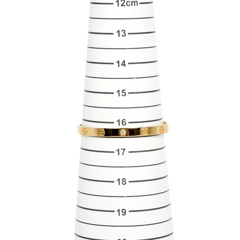 Cartier Love Open Bracelet 1PD Diamond Jewelry - 18KYG 