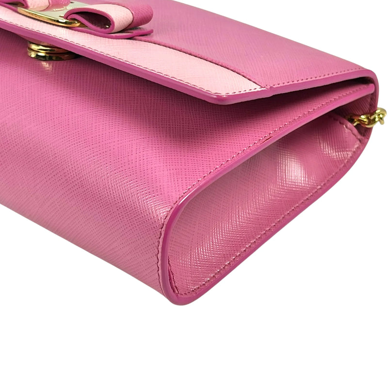 Ferragamo Vera Ribbon Shoulder Bag - Pink 