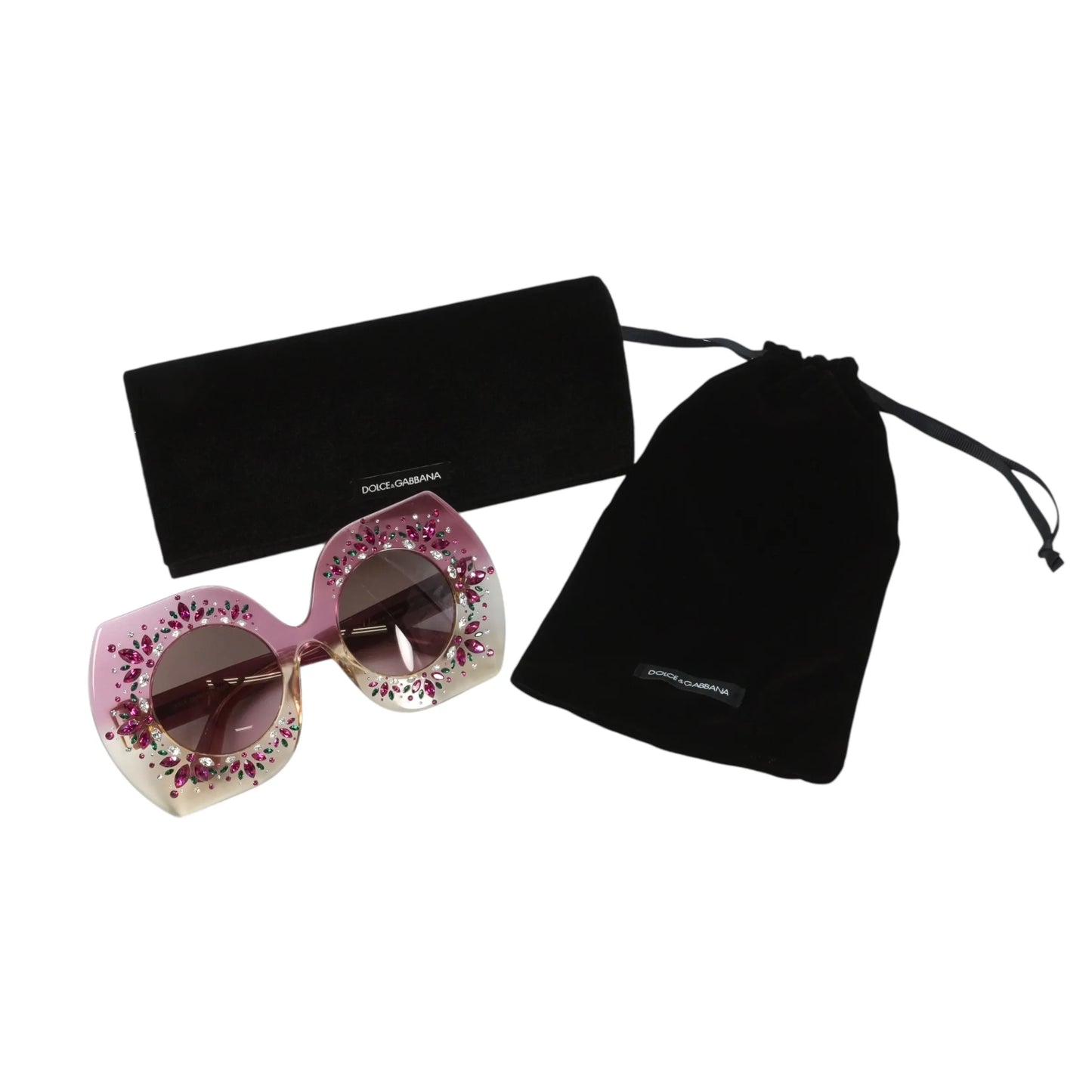DOLCE &amp; GABBANA Rhinestone Sunglasses - Pink - 33982 