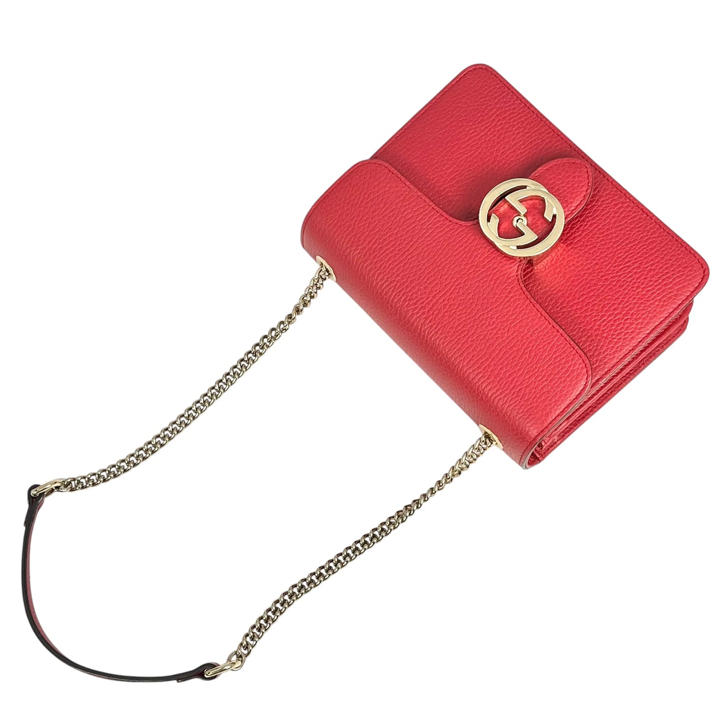GUCCI Interlocking G Shoulder Bag - Red 