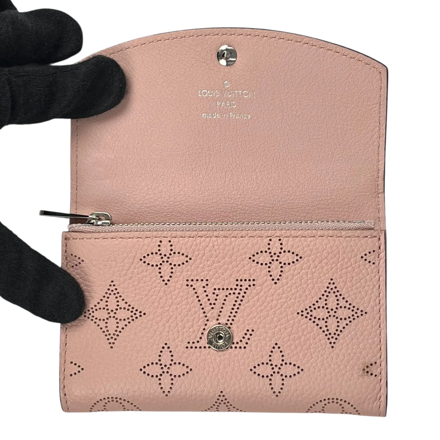 Louis Vuitton Monogram Mahina Perforated Bi-fold Compact Wallet - Pink 
