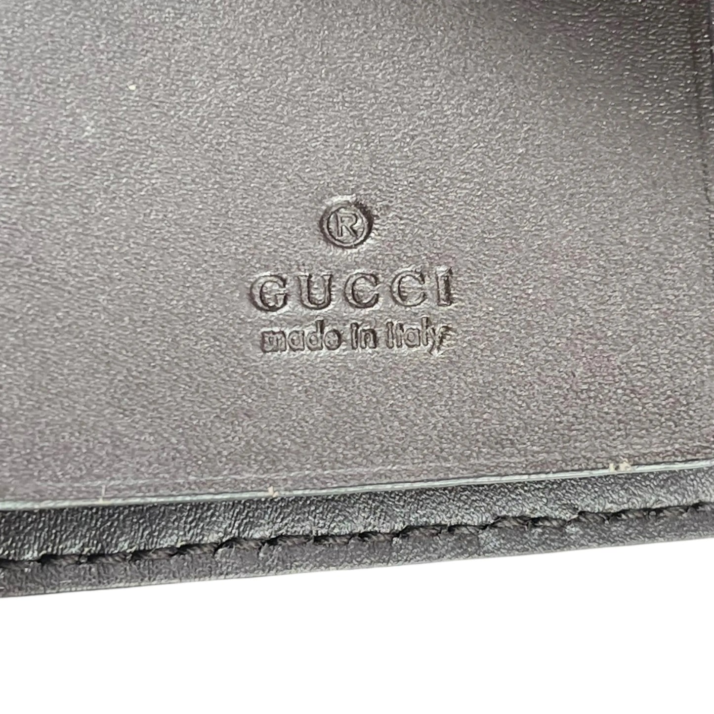 GUCCI Guccissima Key Case - Dark Brown 