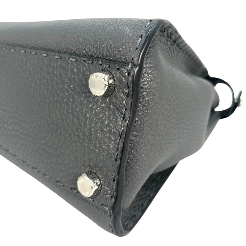 FENDI Peekaboo Leather Handbag/Shoulder Bag - Grey 