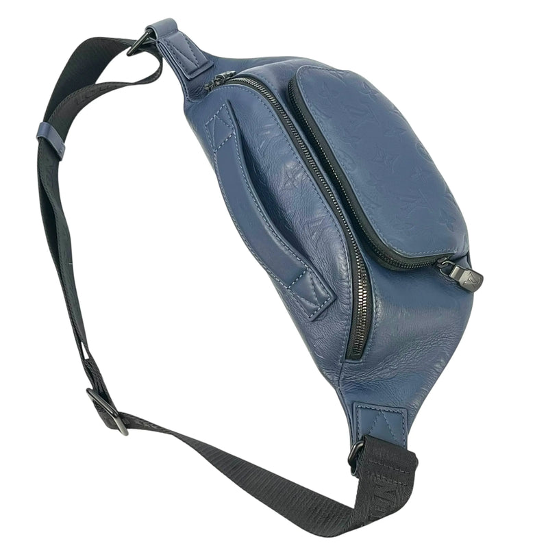 Louis Vuitton モノグラム シャドウ ディスカバリー バムバッグ ボディバッグ - ネイビー