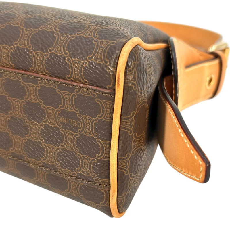 Celine Macadam PVC Canvas One-Shoulder Bag - Brown 