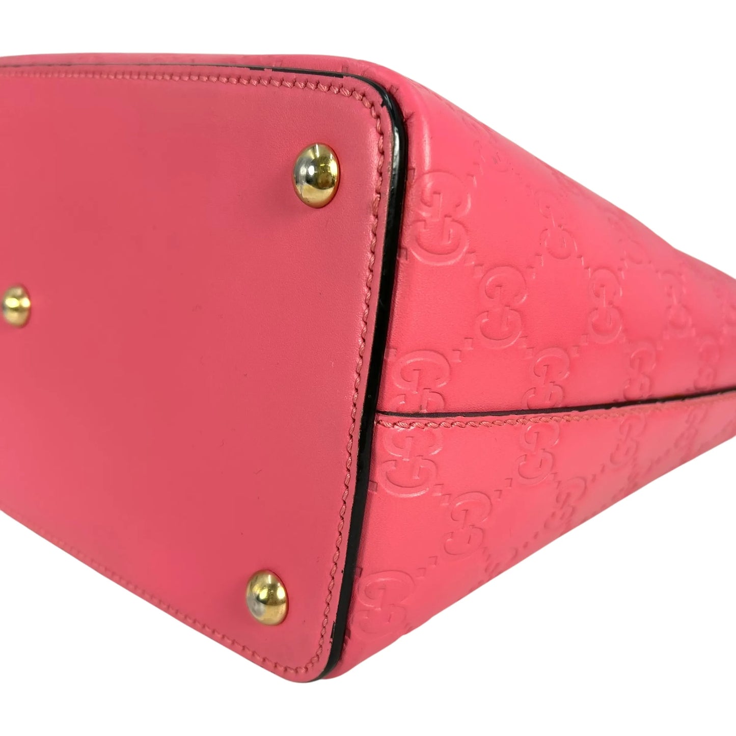 GUCCI グッチシマ レザー ハンドバッグ ショルダーバッグ - ピンク