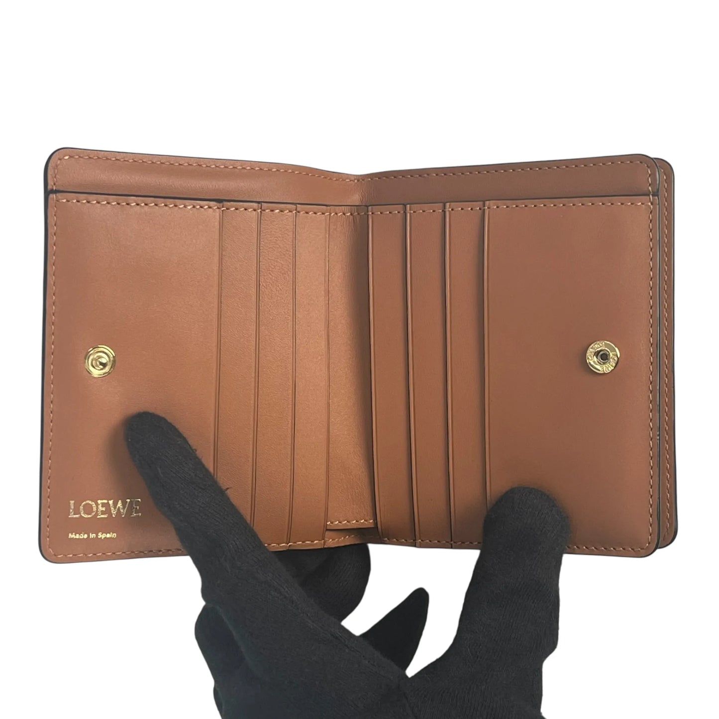 Loewe リピート コンパクトウォレット 二つ折り財布 - ブラウン