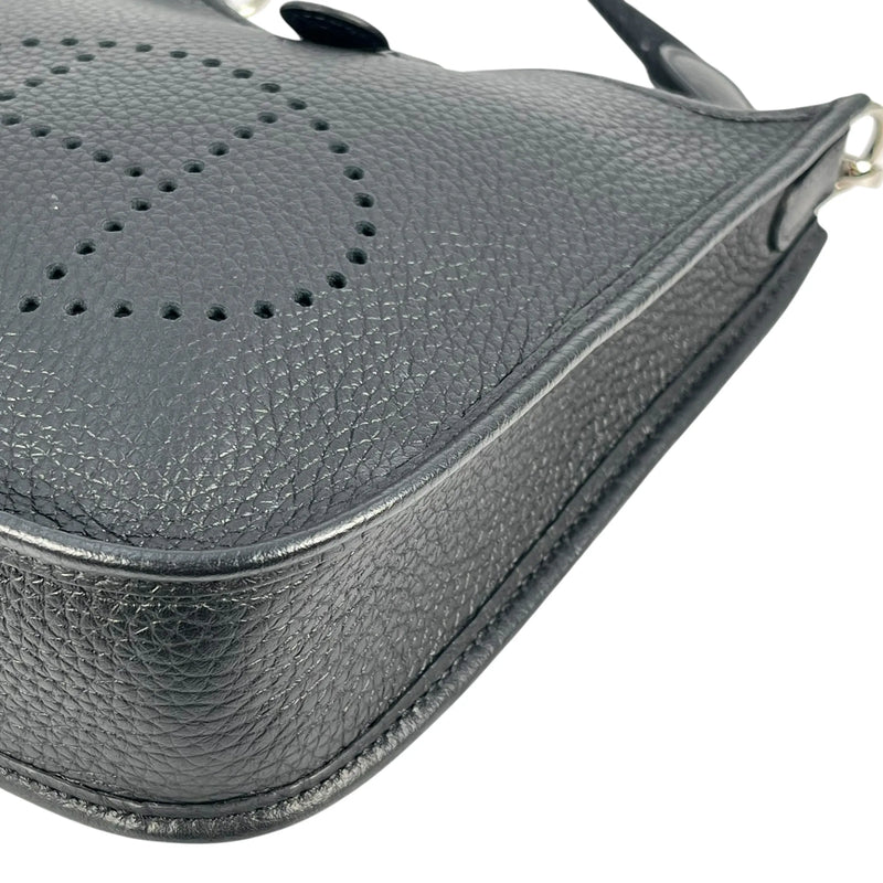 HERMES Evelyn TPM Taurillon W Stamp (Made in 2024) Shoulder Bag - Black 