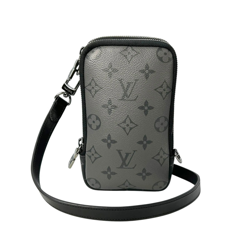 Louis Vuitton Monogram Eclipse Reverse Double Phone Case Shoulder Bag - Black 