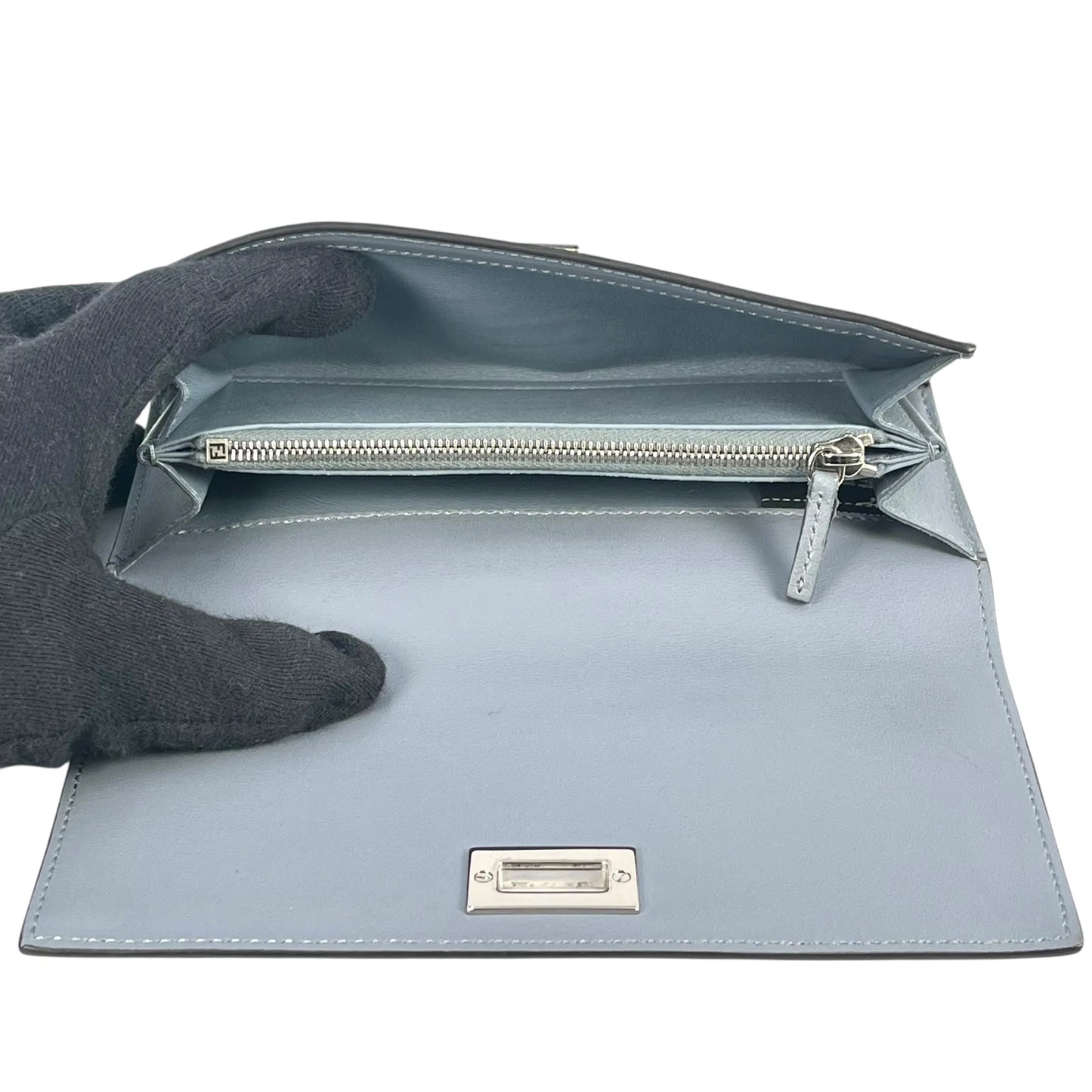 FENDI ピーカブー コンチネンタル ロングウォレット - ブルー