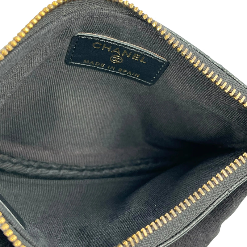 CHANEL キャビアスキン クラシック ジップ コインケース - ブラック