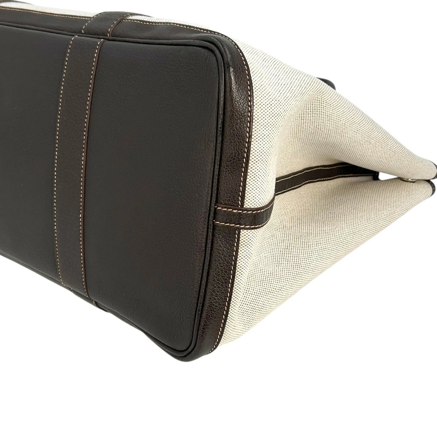 HERMES ガーデンパーティー PM トワルH □I刻印(2005年製) トートバッグ - ホワイト