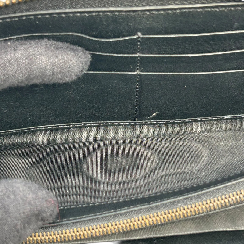 GUUCI Bamboo Round Zip Long Wallet - Beige x Brown 