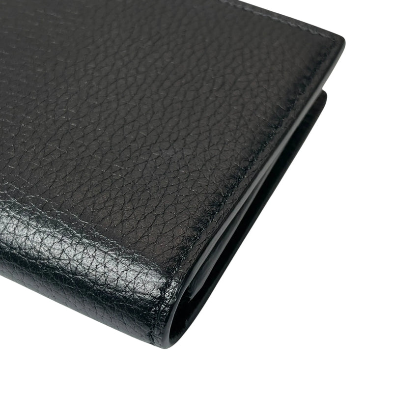 SAINT LAURENT Leather Card Case - Black 