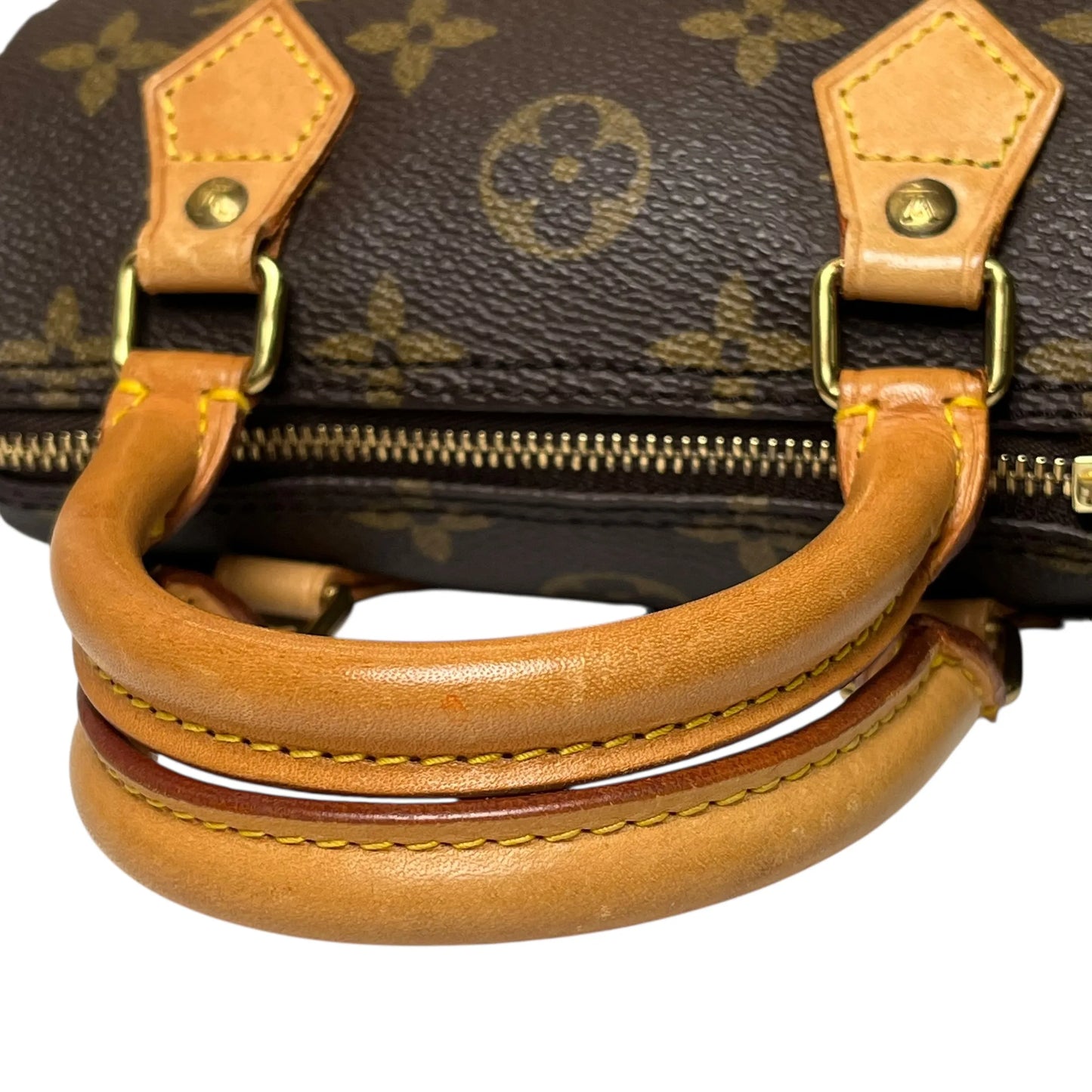 LOUIS VUITTON モノグラム ミニ スピーディ ハンドバッグ - ブラウン