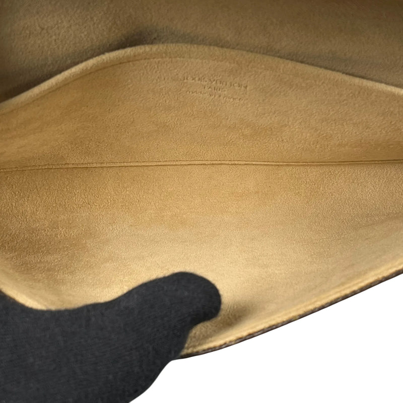 LOUIS VUITTON Pochette Twin GM Monogram Canvas Shoulder Bag - Brown 