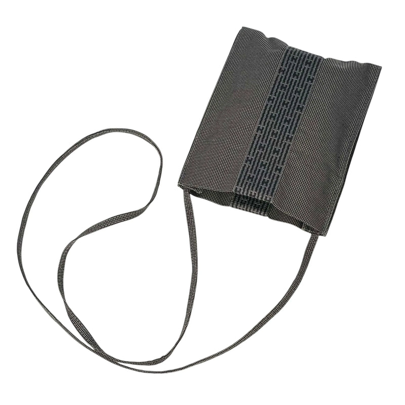 HERMES Air Line Canvas Shoulder Bag - Grey 