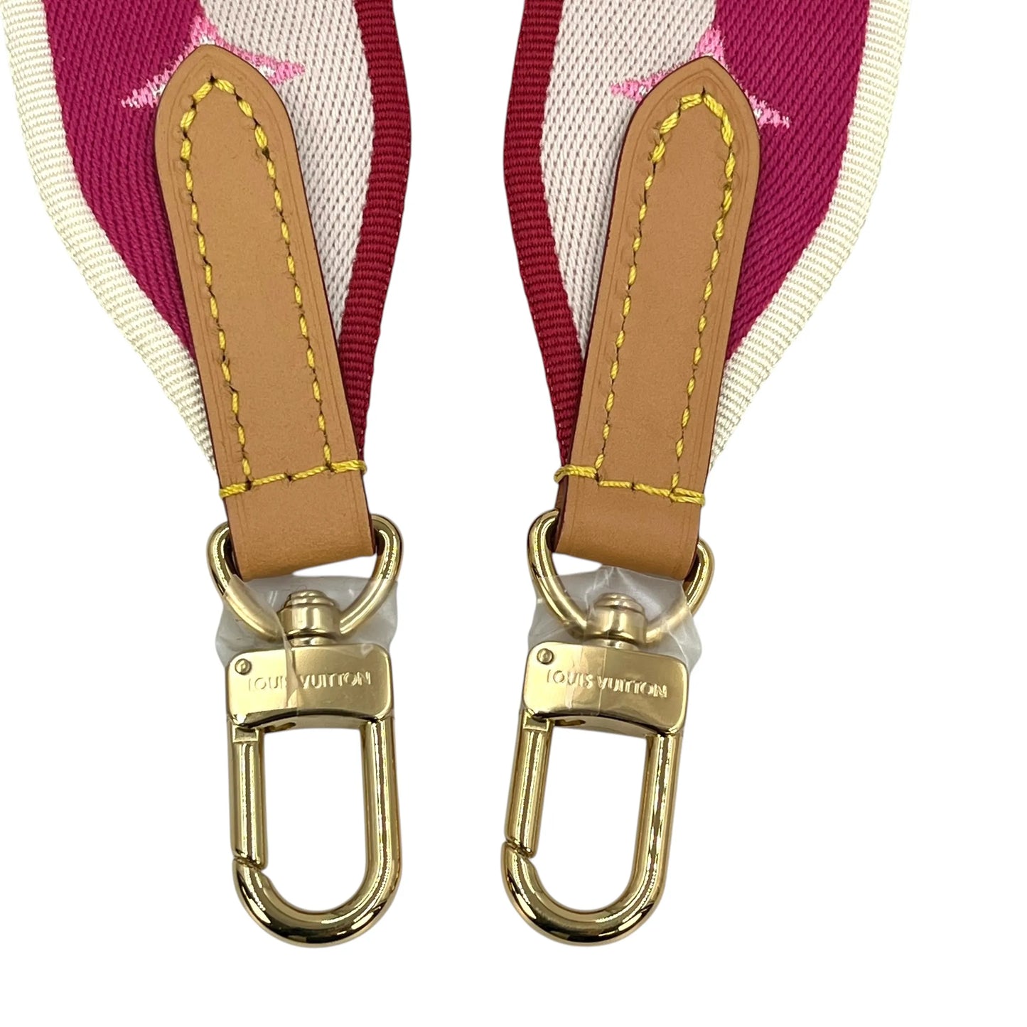 LOUIS VUITTON Bandouliere Jacquard Shoulder Strap - Pink and Beige - 35893