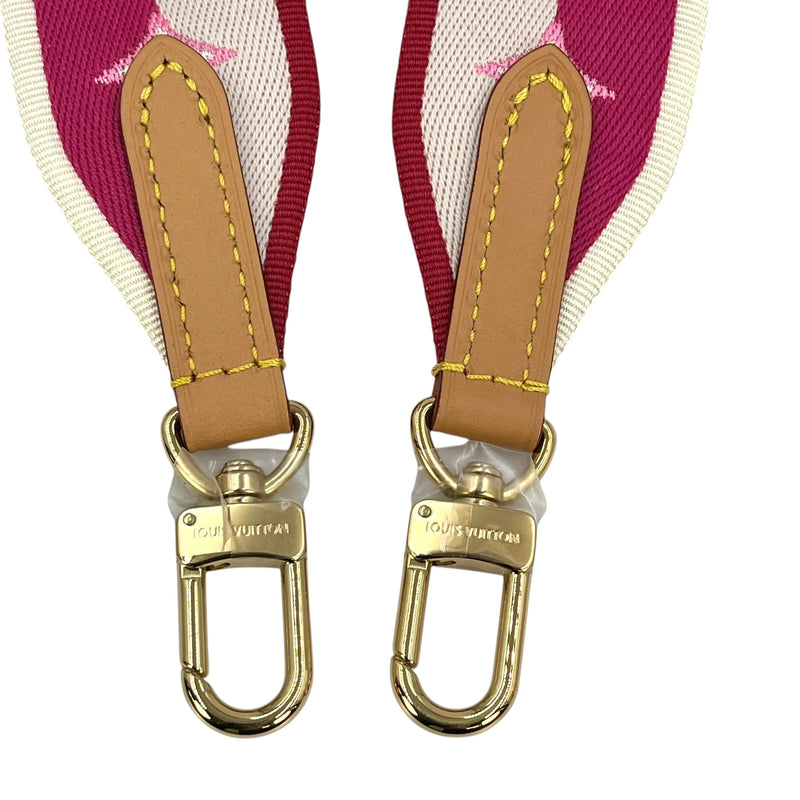 LOUIS VUITTON Bandouliere Jacquard Shoulder Strap - Pink and Beige - 35893