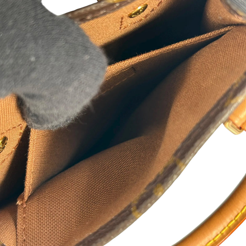 LOUIS VUITTON プティット サックプラ モノグラムキャンバス ハンドバッグ ショルダーバッグ - ダークブラウン
