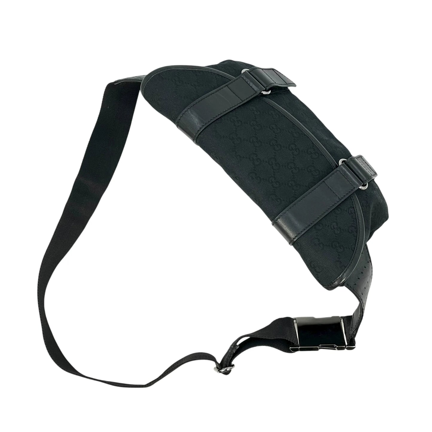 GUCCI GGスプリームキャンバス ボディバッグ - ブラック