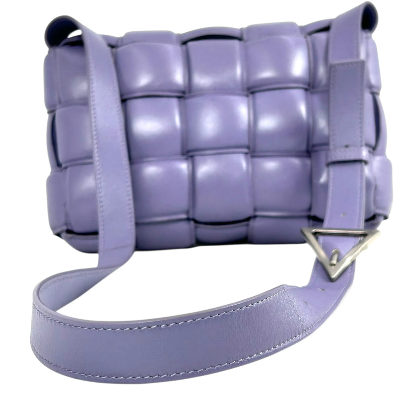 BOTTEGA VENETA Padded Cassette Bag Lambskin Shoulder Bag - Purple 