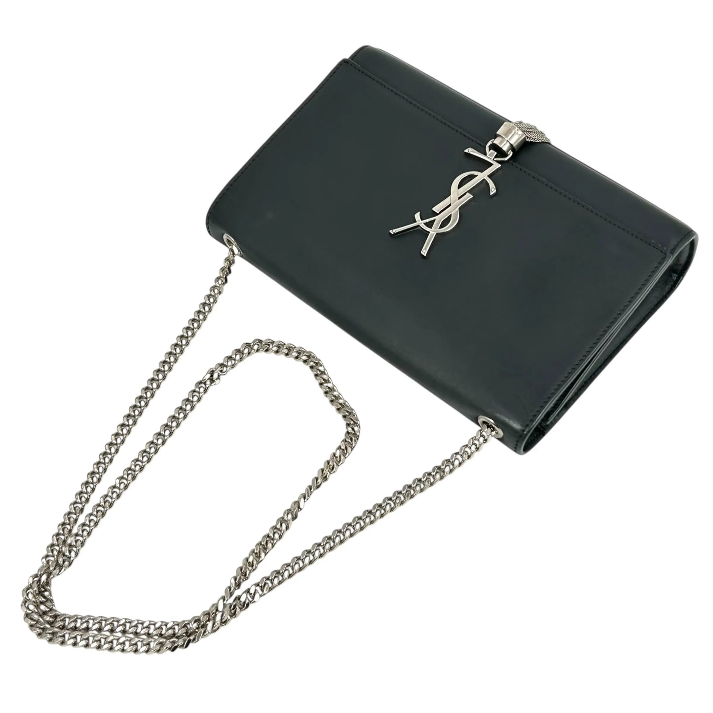 Saint Laurent ケイト タッセル ミディアム レザー チェーンショルダーバッグ - ブラック