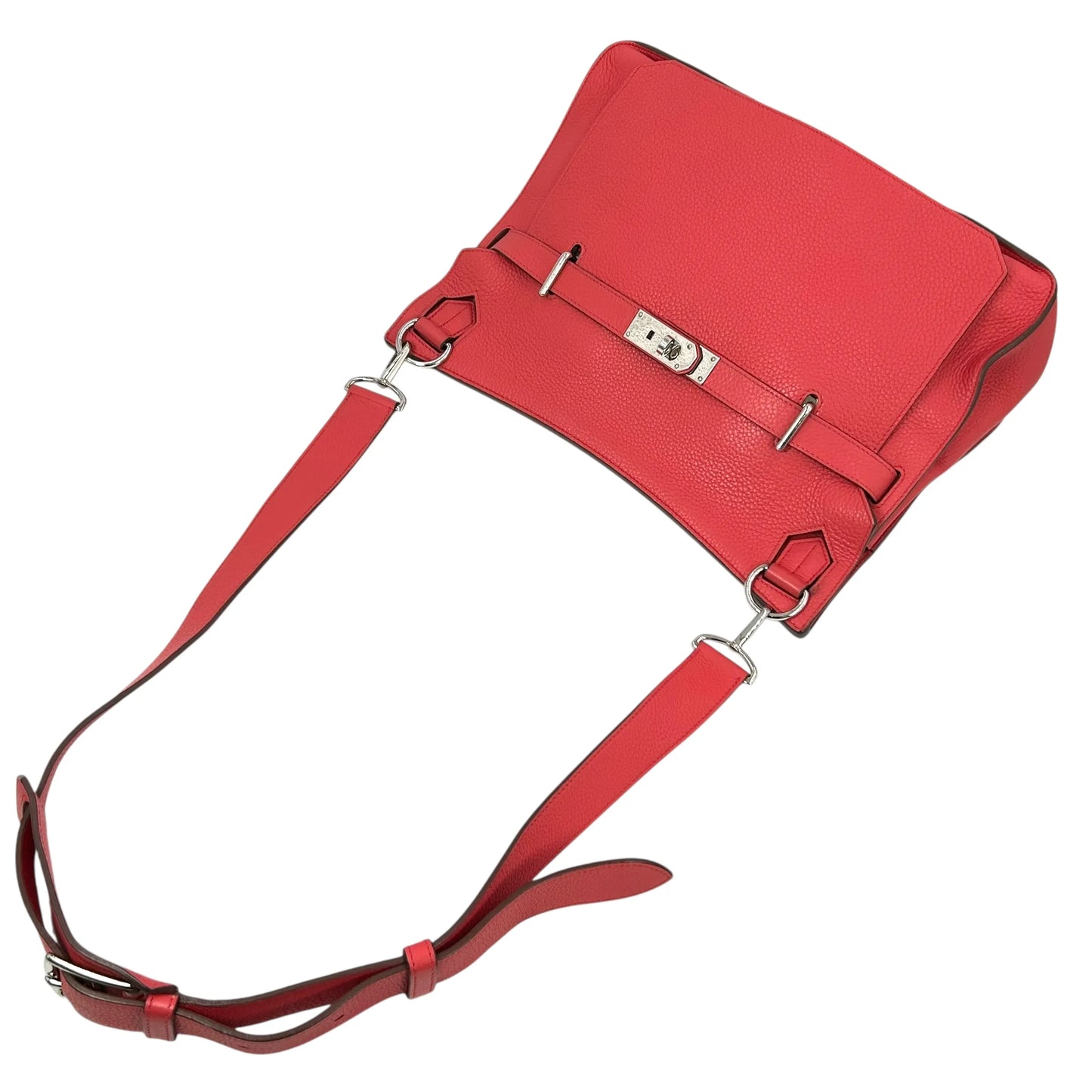 Hermès Gypsiere 37 Shoulder Bag in Taurillon Clemence Leather with N Stamp (2010) - Red 
