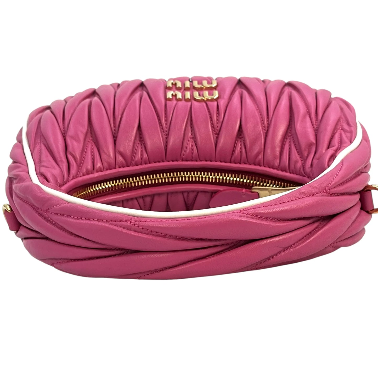 MiuMiu ワンダー マテラッセレザー ハンドバッグ ショルダーバッグ - ピンク